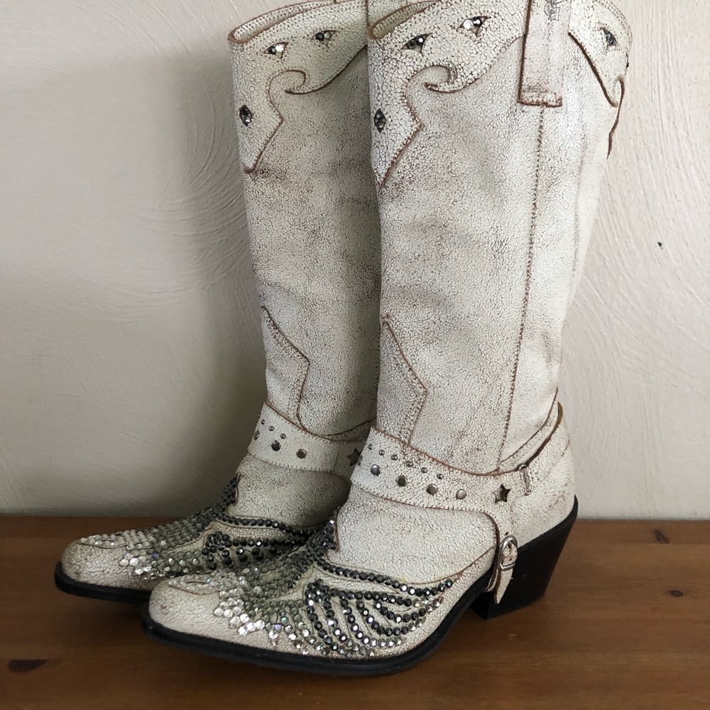 MIA Rockstar Swarovski Crystal Cowboy Boots